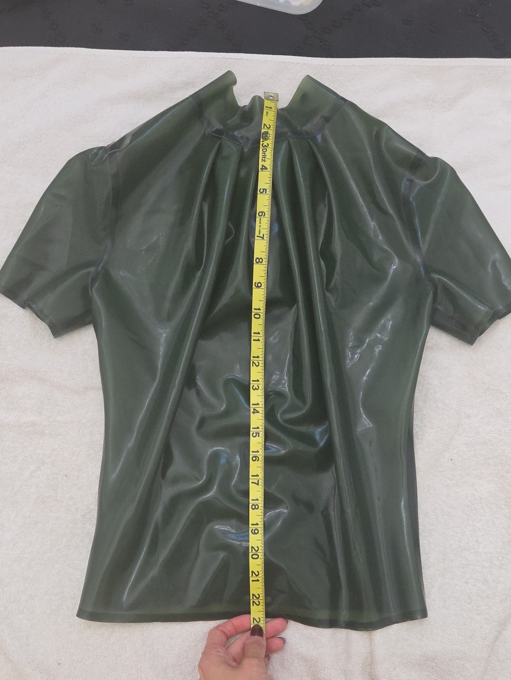 Dark Olive Green Short-Sleeve Women’s Top